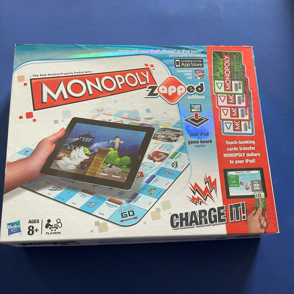 Monopoly Zapped Game, pre-owned